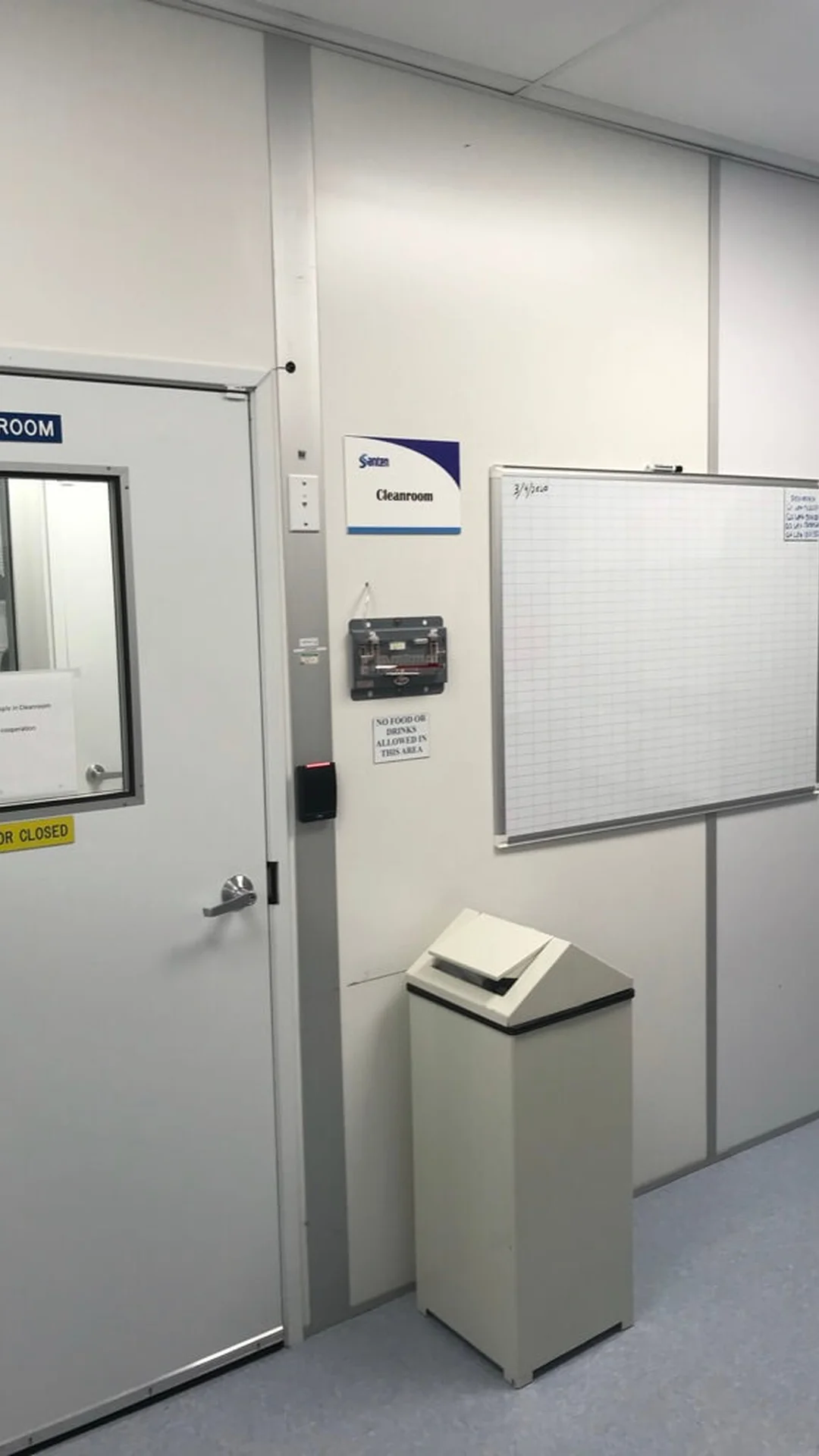 biomedical cleanroom entry door completed