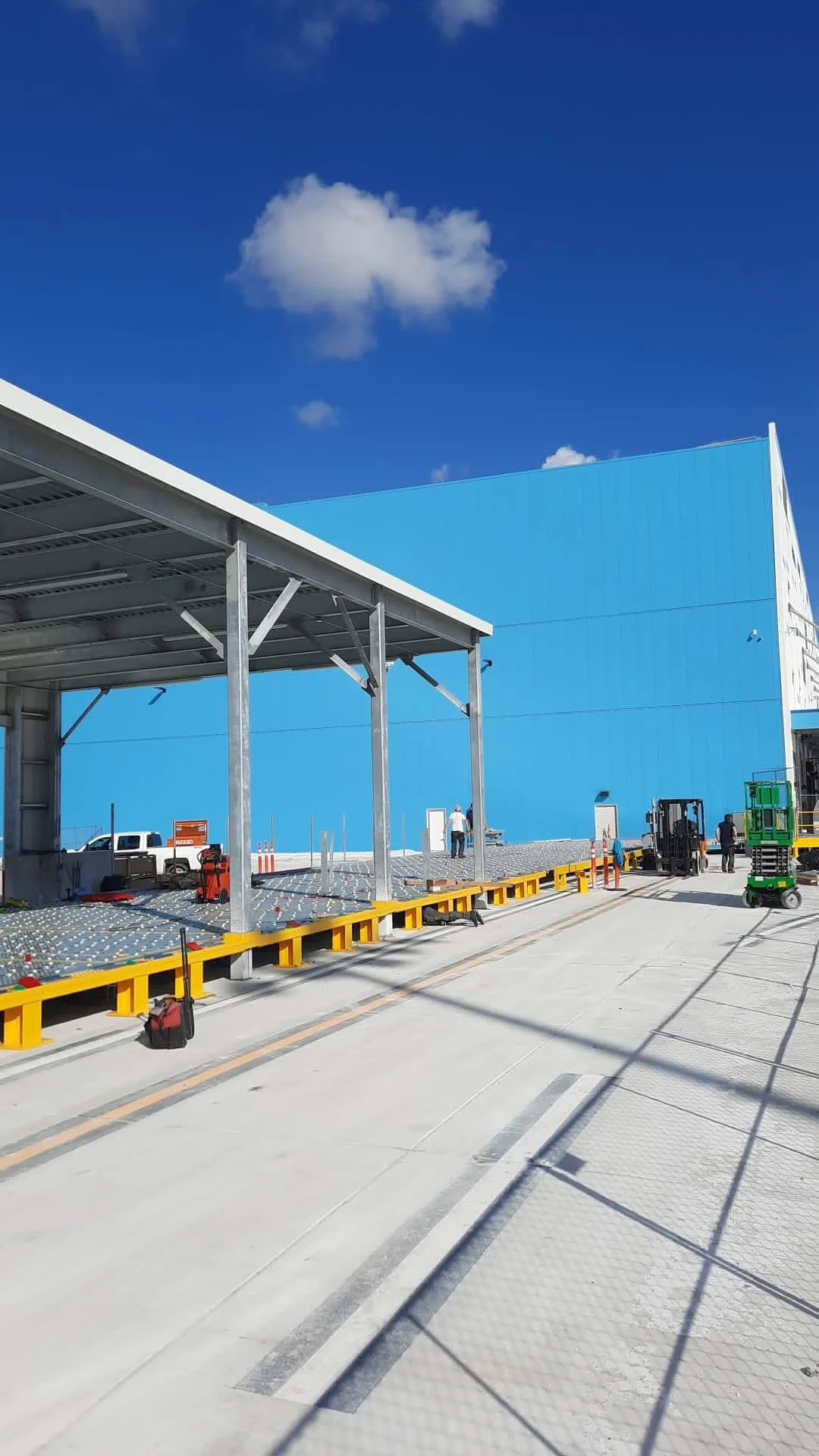 civil airport apron construction progress