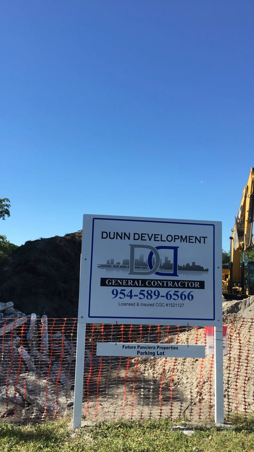 civil parking lot site clearing excavation