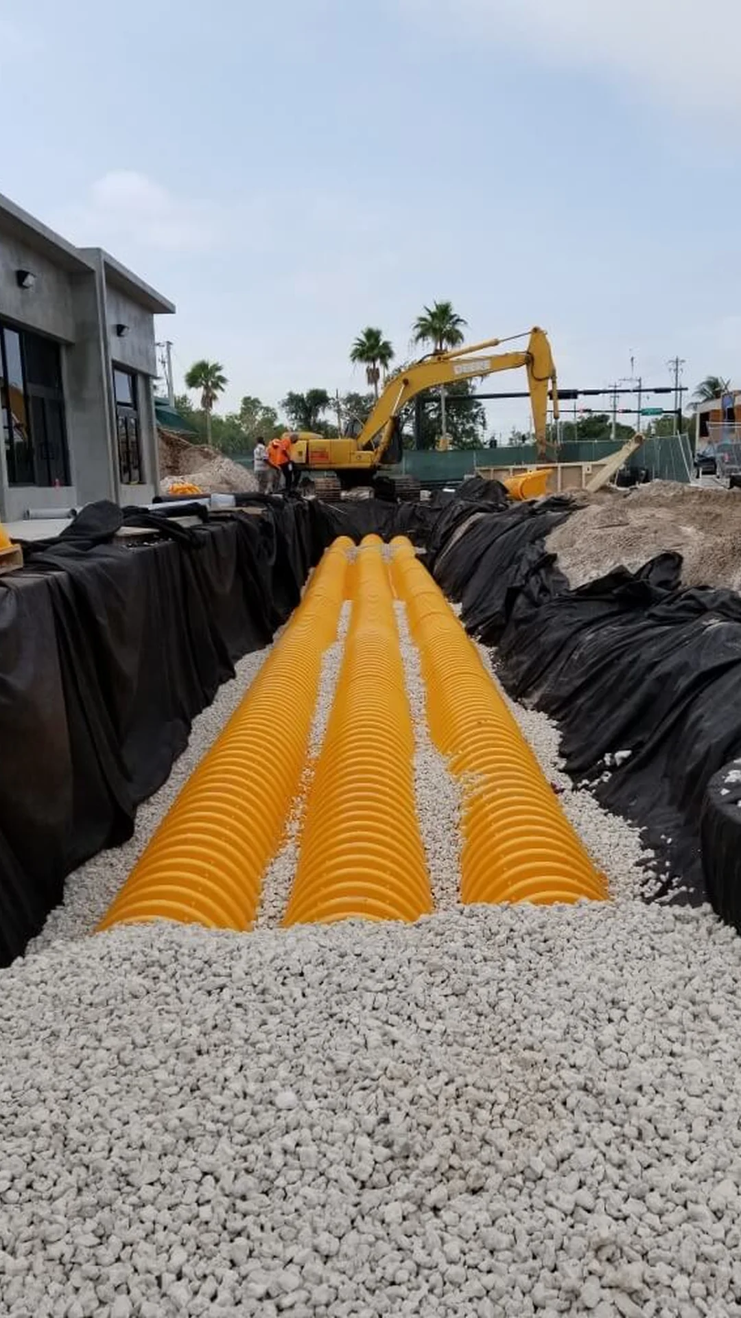 civil stormwater drainage pipe installation