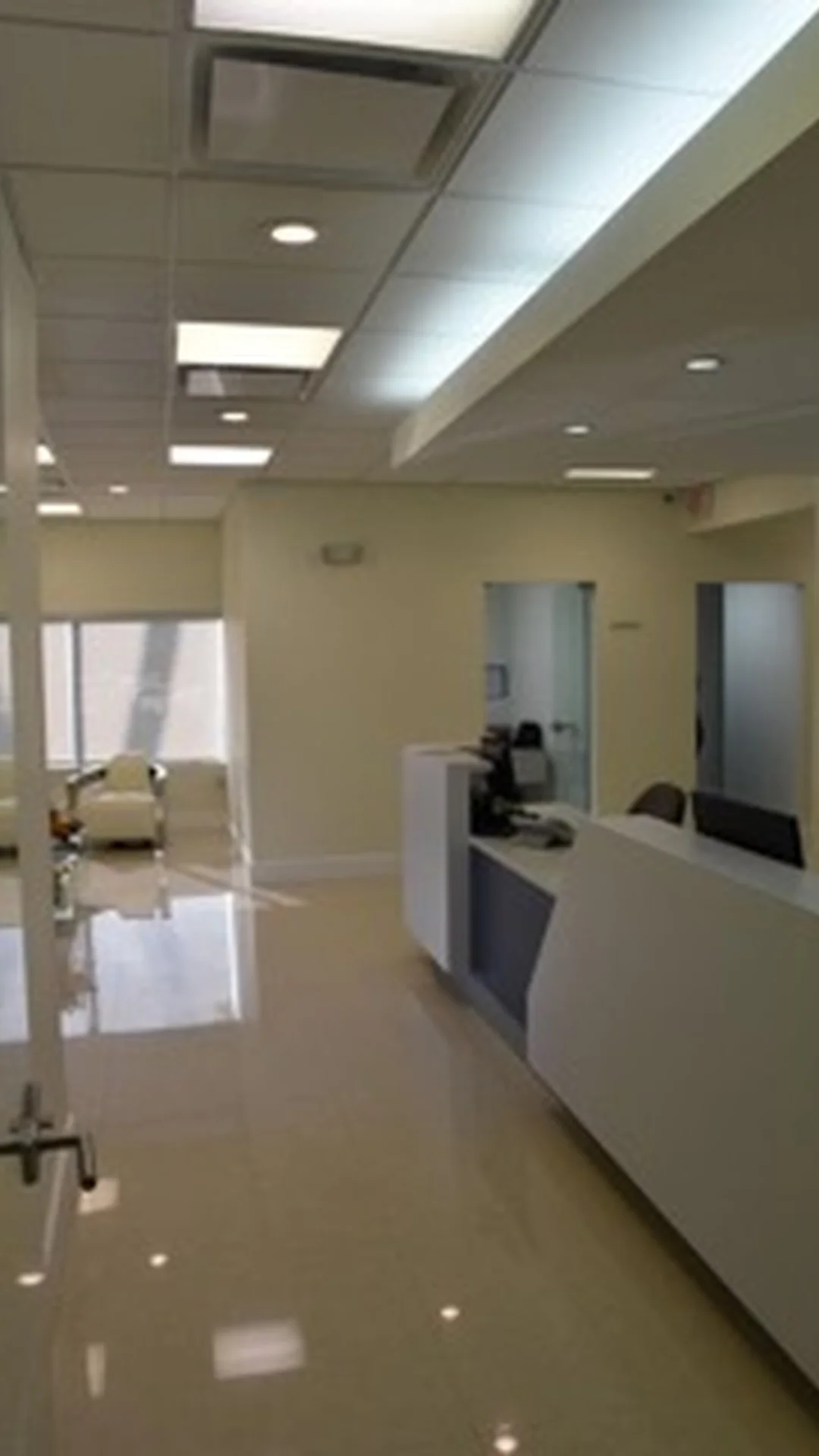 commercial medical office reception completed