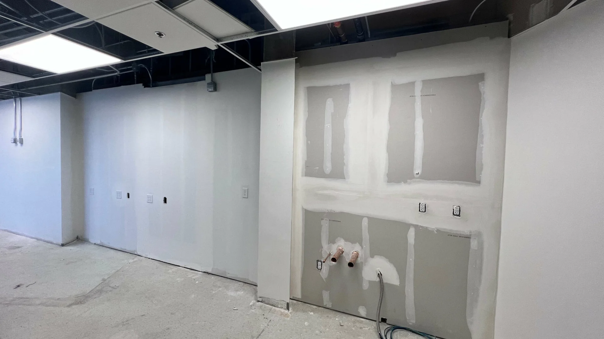 commercial office drywall interior construction
