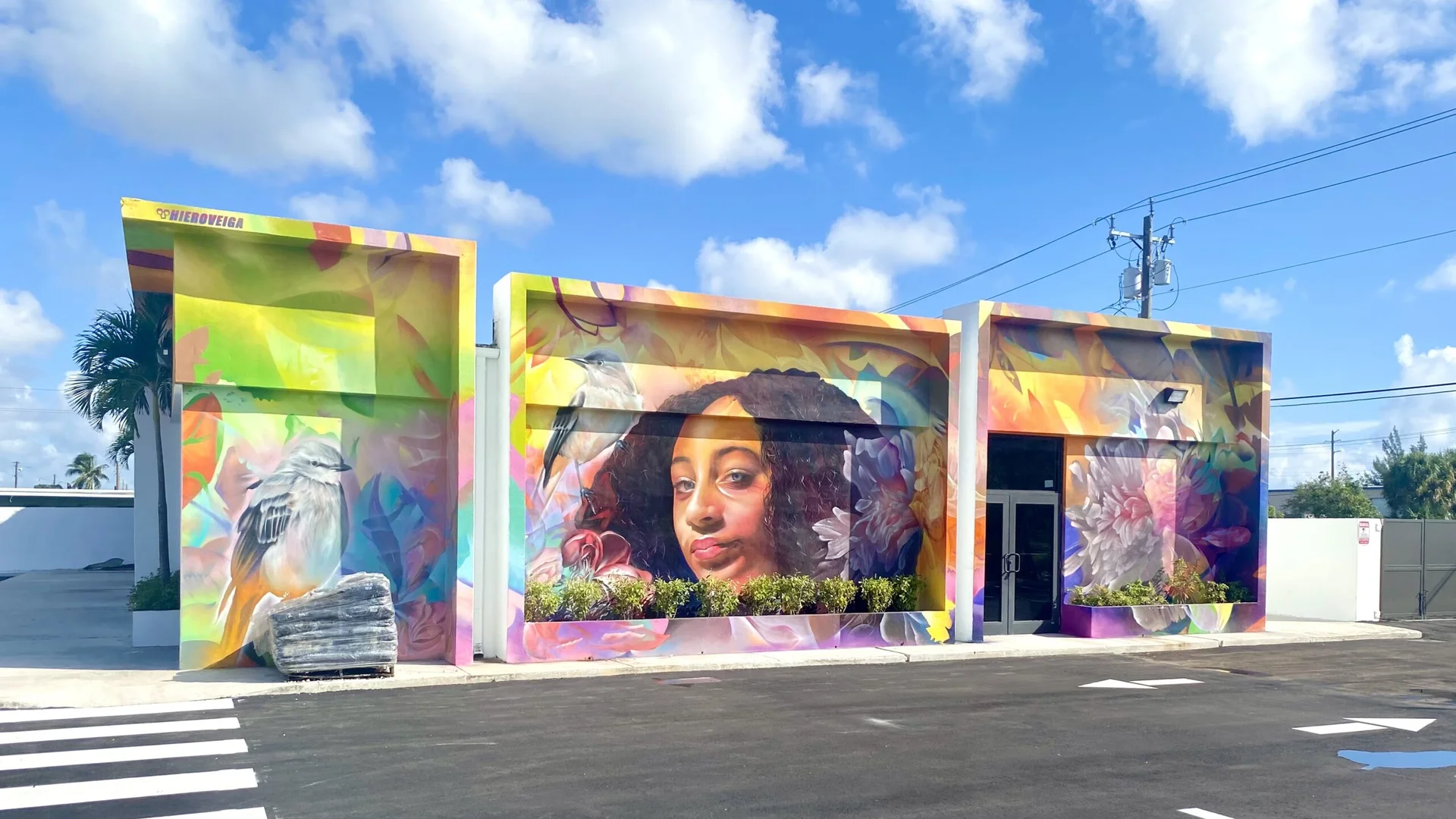commercial retail buildout mural exterior south florida