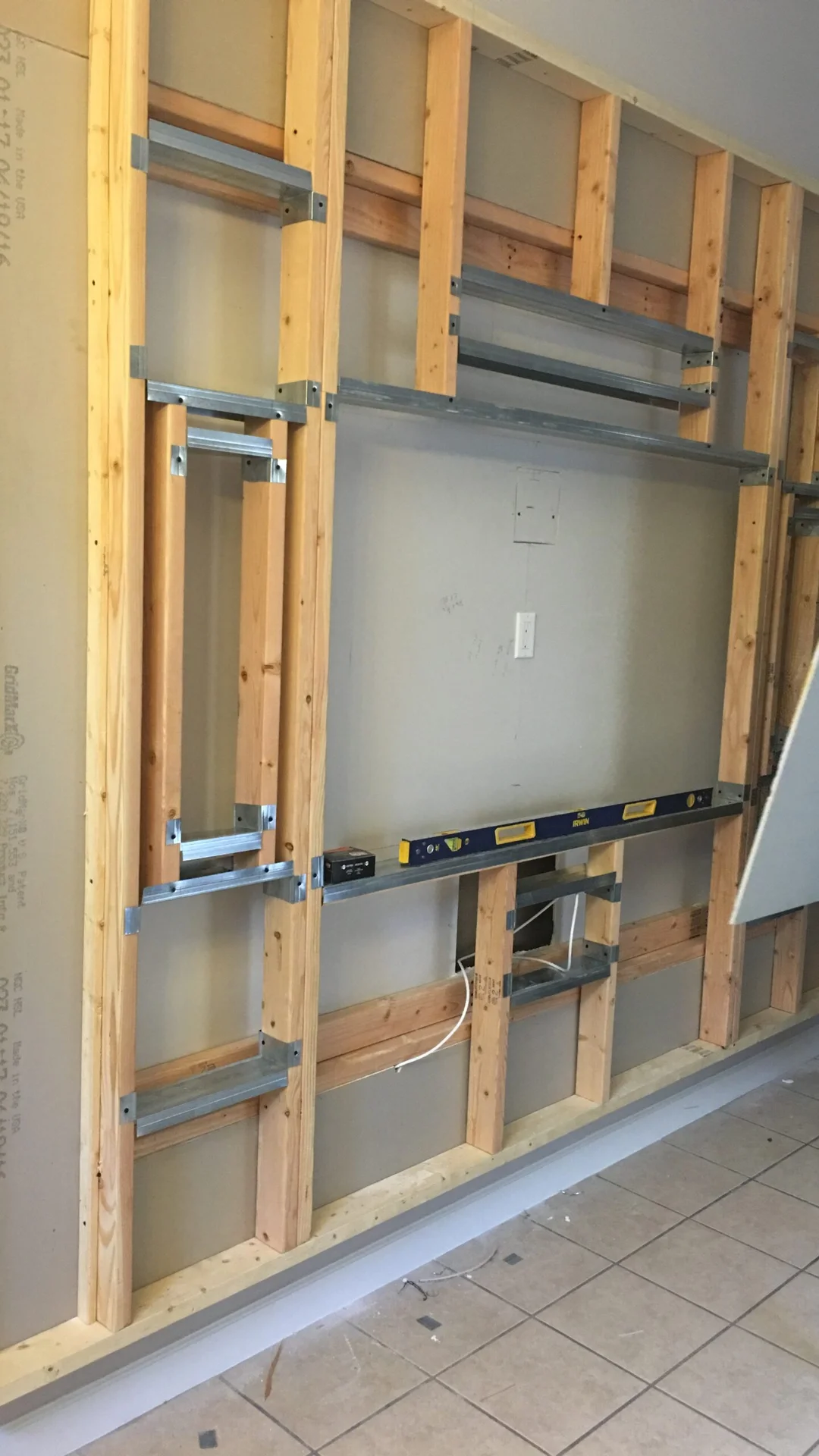 luxury home custom entertainment wall framing